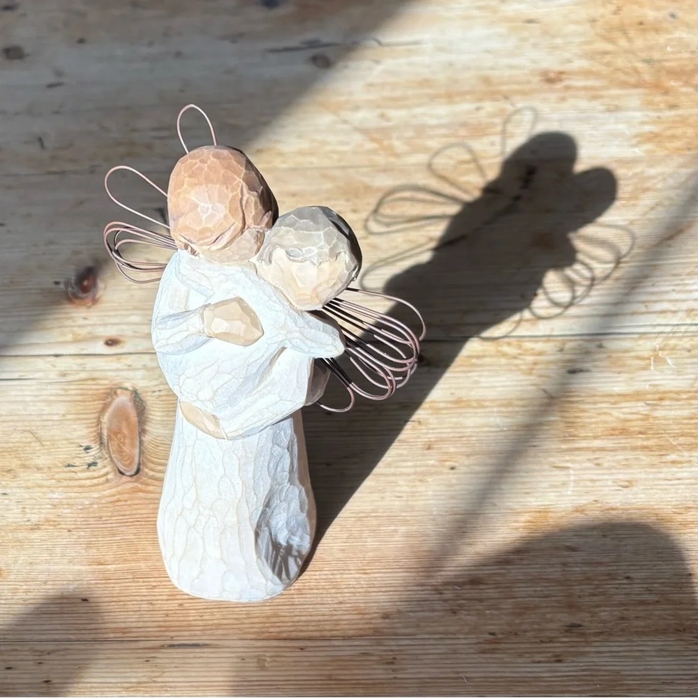 Angel Embrace Figurine - Cream and Tan